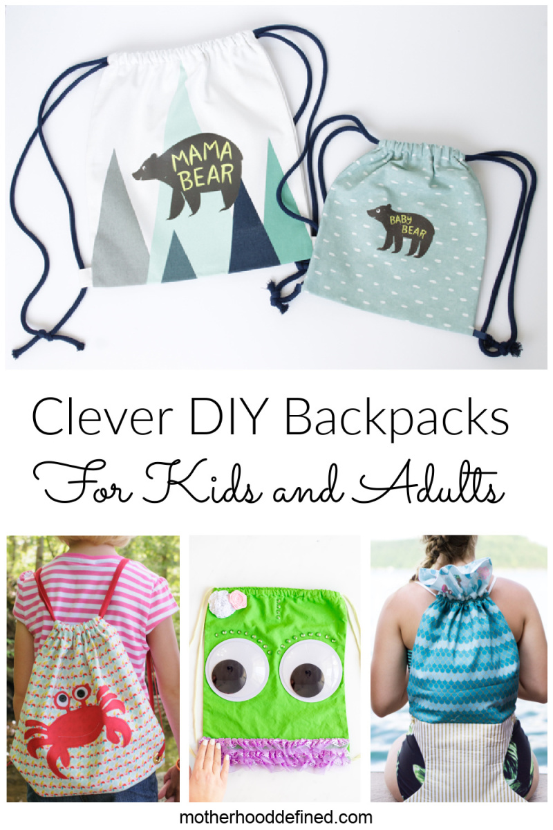 Clever DIY Backpacks for Kids & Adults